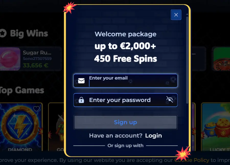Gangstasino login
